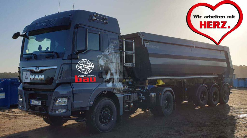 Kurylyszyn Headerbild -neuer LKW mit Löwe auf der Tür