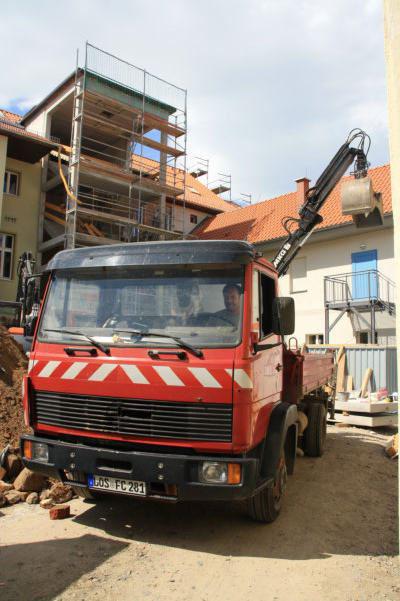 LKW bei der Beladung
