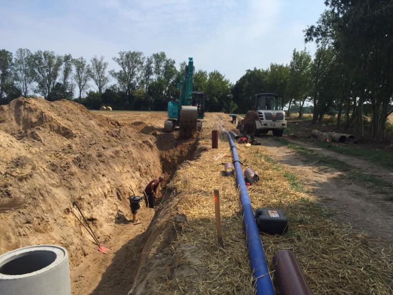 Verlegung von Rohrleitungen